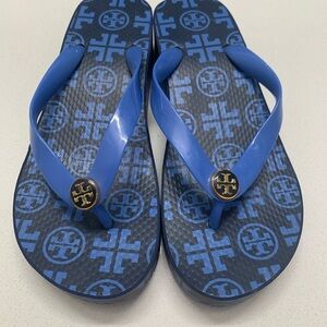 Women’s Tory Burch Blue Flip Flops Size 6